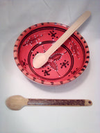 Cuillère à soupe en bambou noir artisanale de 18 cm, estampille e croix, tête pelée