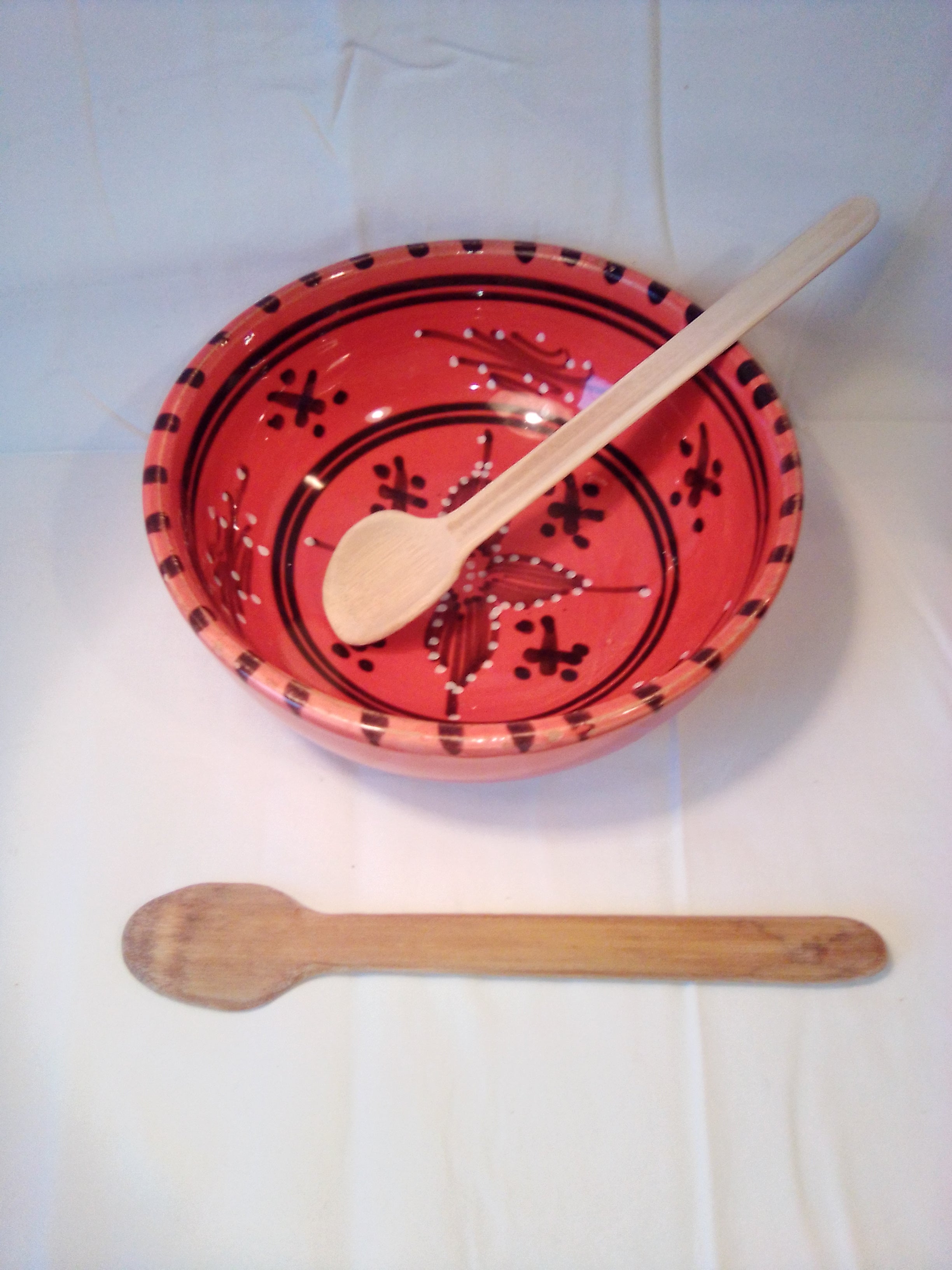 Cuillère à soupe en bambou vert artisanale de 17 cm, pelée et naturelle