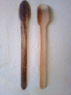 Cuillère artisanale en bambou vert de 26 cm naturelle