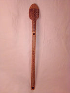 Fine cuillère artisanale en bambou noir de 28 cm estampillée