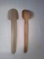 Grosse cuillère artisanale en bambou vert de 27 cm naturelle
