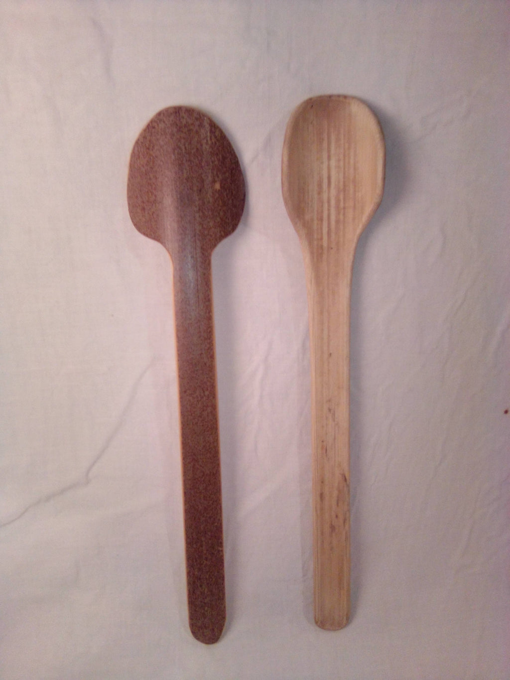 Grosse cuillère en bambou noir de 25 cm, naturelle