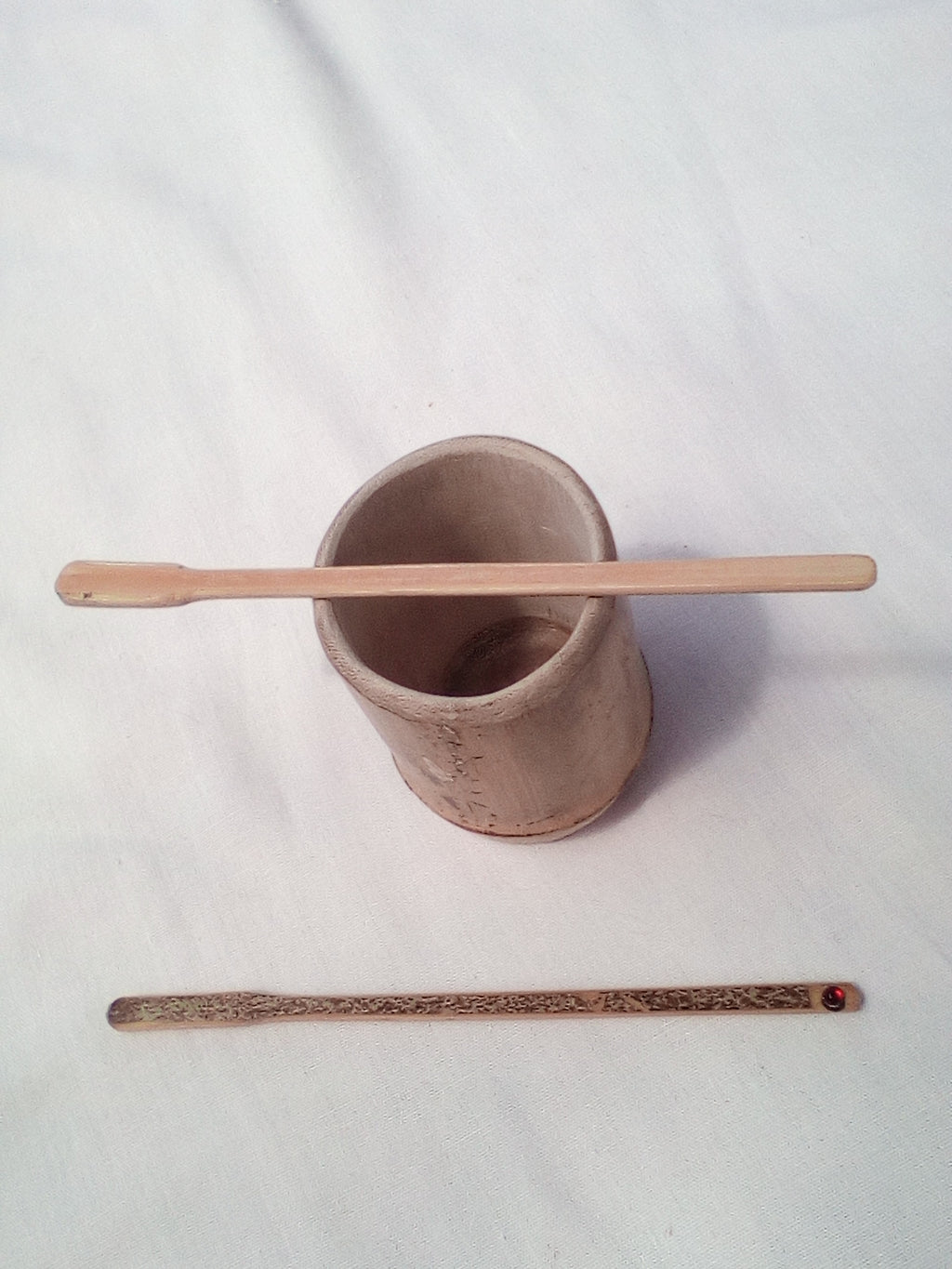 TOUILLEUR EN BAMBOU NOIR ARTISANAL  de 14-15 cm 100% naturel