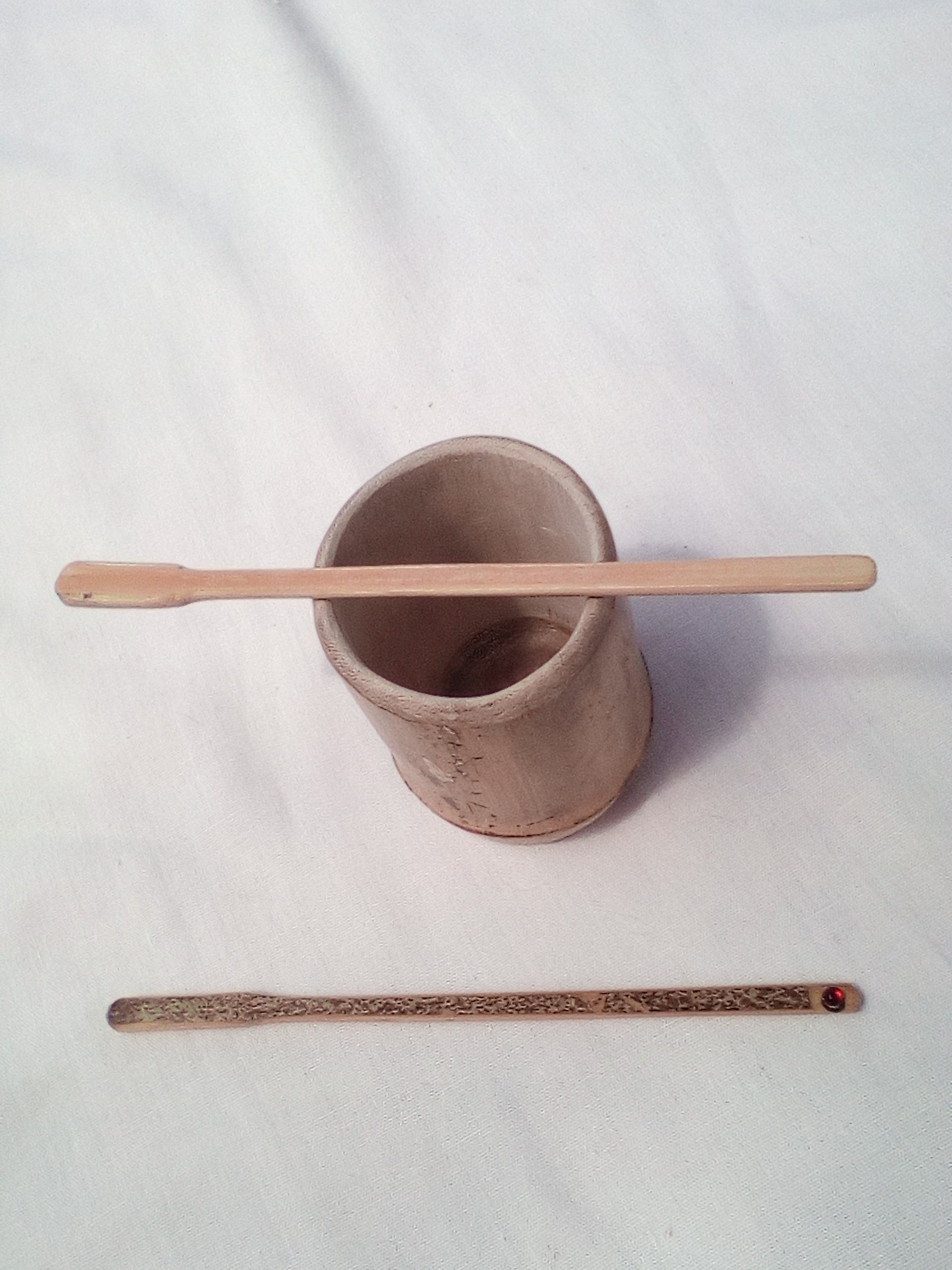 TOUILLEUR EN BAMBOU NOIR ARTISANAL  de 14-15 cm 100% naturel