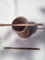 TOUILLEUR EN BAMBOU NOIR ARTISANAL  de 14-15 cm 100% naturel