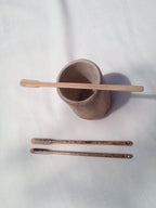 TOUILLEUR EN BAMBOU NOIR ARTISANAL  de 14-15 cm 100% naturel