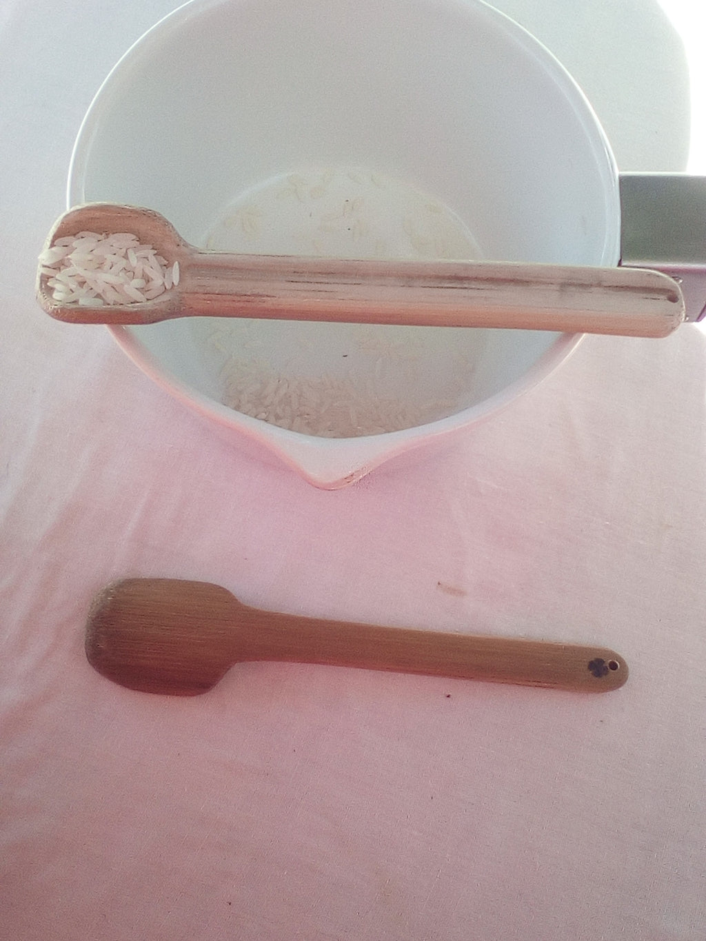 CUILLERES A TOUILLER EN BAMBOU noir ou vert artisanales de 16 cm