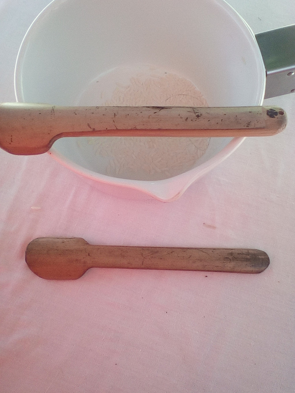 CUILLERES A TOUILLER EN BAMBOU noir ou vert artisanales de 16 cm