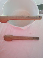 CUILLERES A TOUILLER EN BAMBOU noir ou vert artisanales de 16 cm