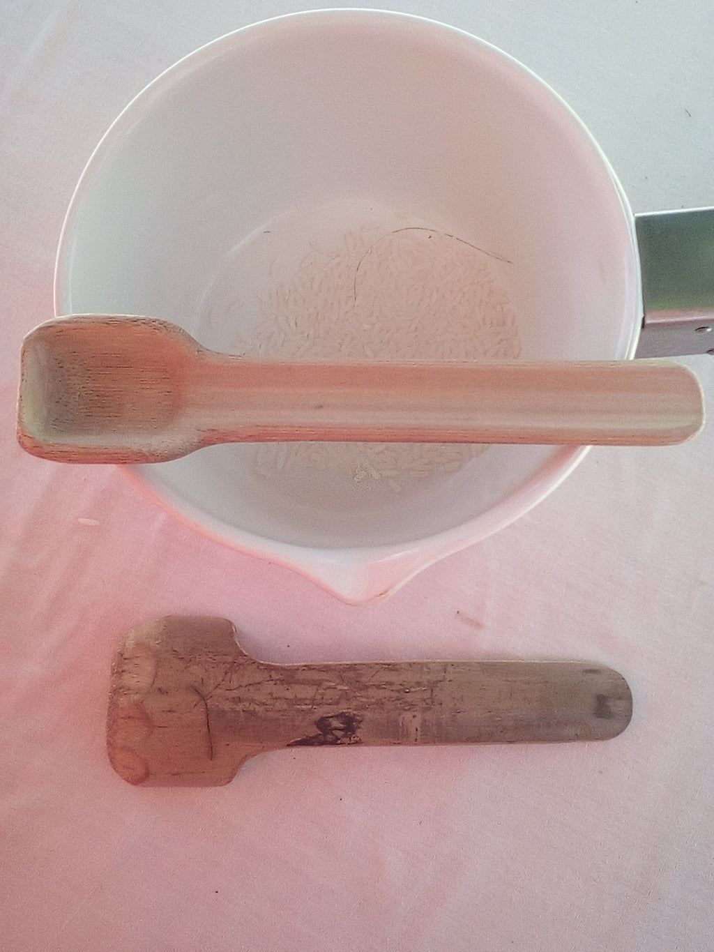 CUILLERES A TOUILLER EN BAMBOU noir ou vert artisanales de 16 cm