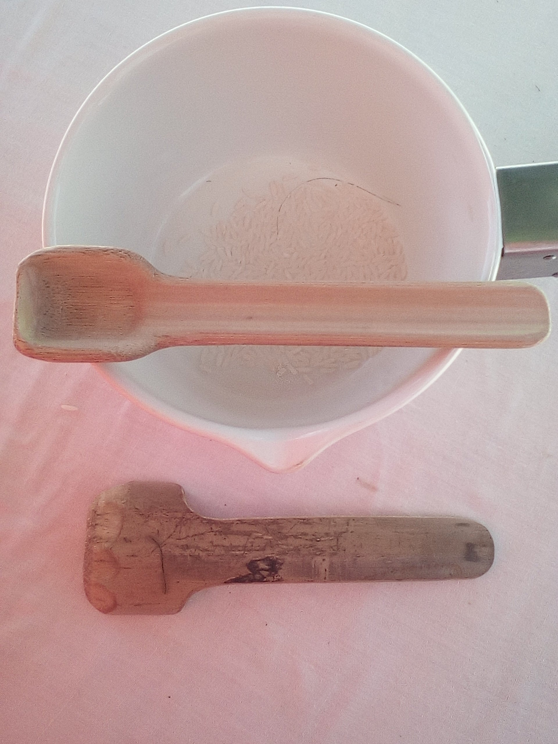 CUILLERES A TOUILLER EN BAMBOU noir ou vert artisanales de 16 cm