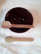 CUILLERES A TOUILLER EN BAMBOU noir ou vert artisanales de 16 cm