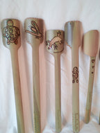 CUILLERE A TOUILLER EN BAMBOU noir ou vert artisanale 32 cm