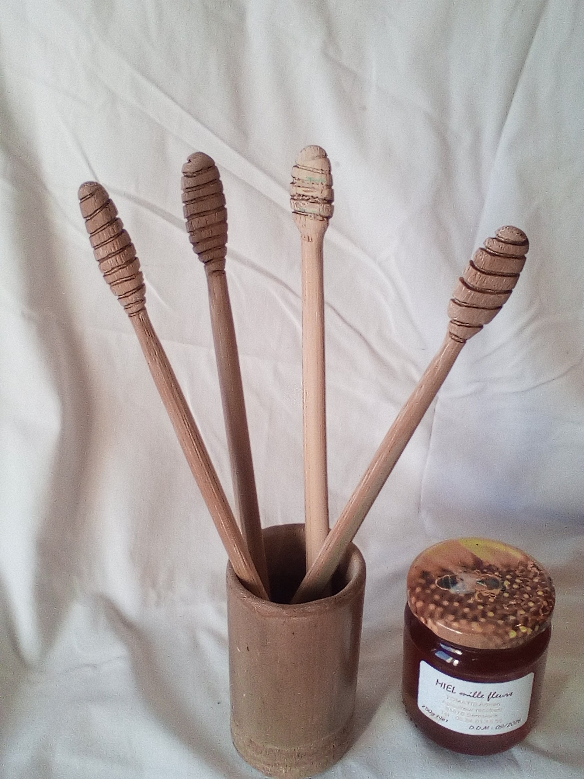 Boules à miel en bambou naturel de 15 à 25 cm