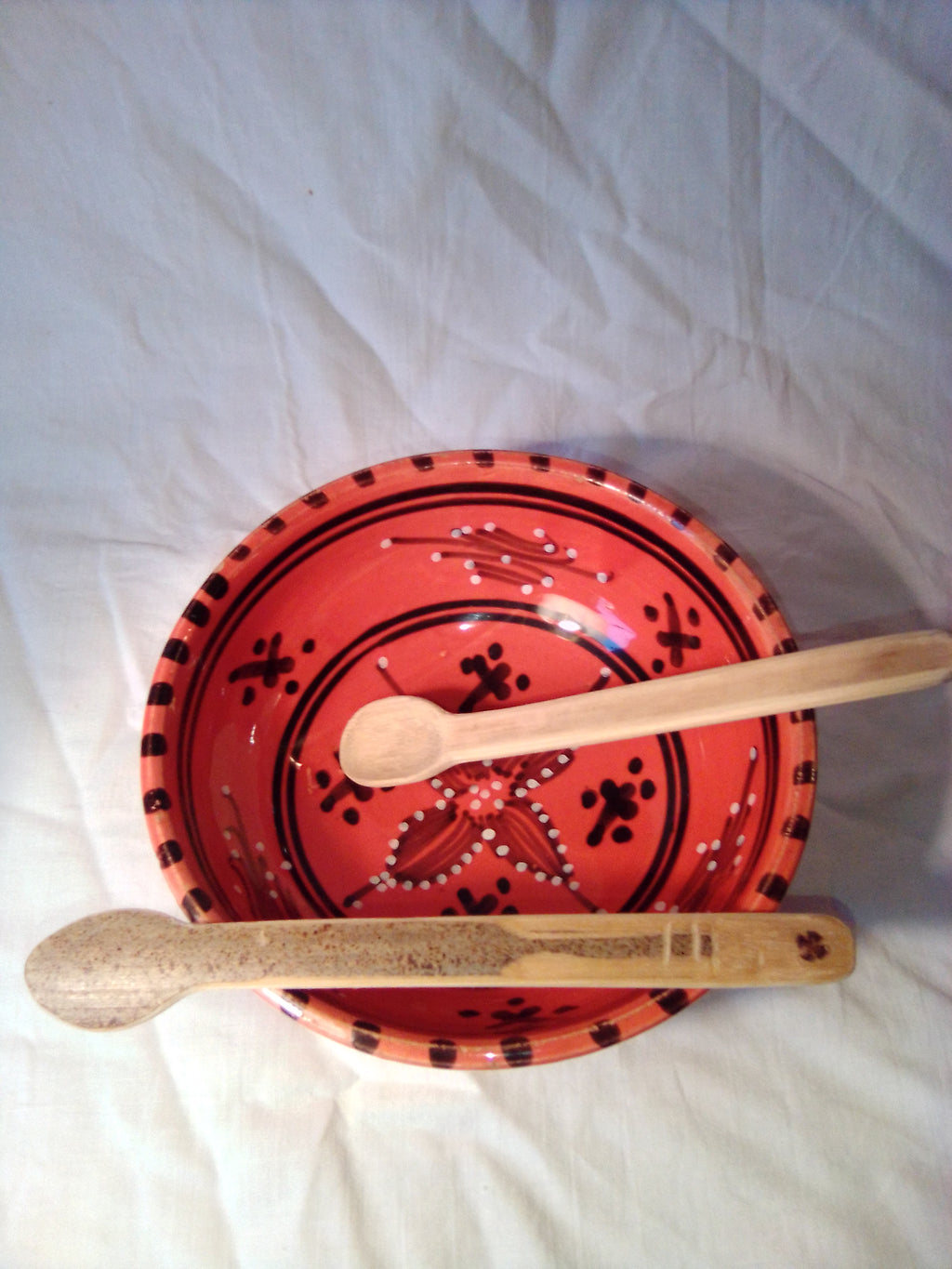 CUILLERE A SOUPE artisanale EN BAMBOU noir ou vert  de 15 cm