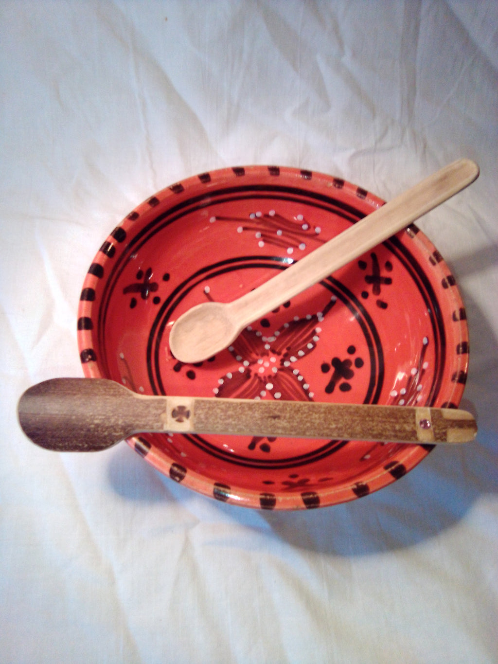 CUILLERE A SOUPE artisanale EN BAMBOU noir ou vert  de 15 cm