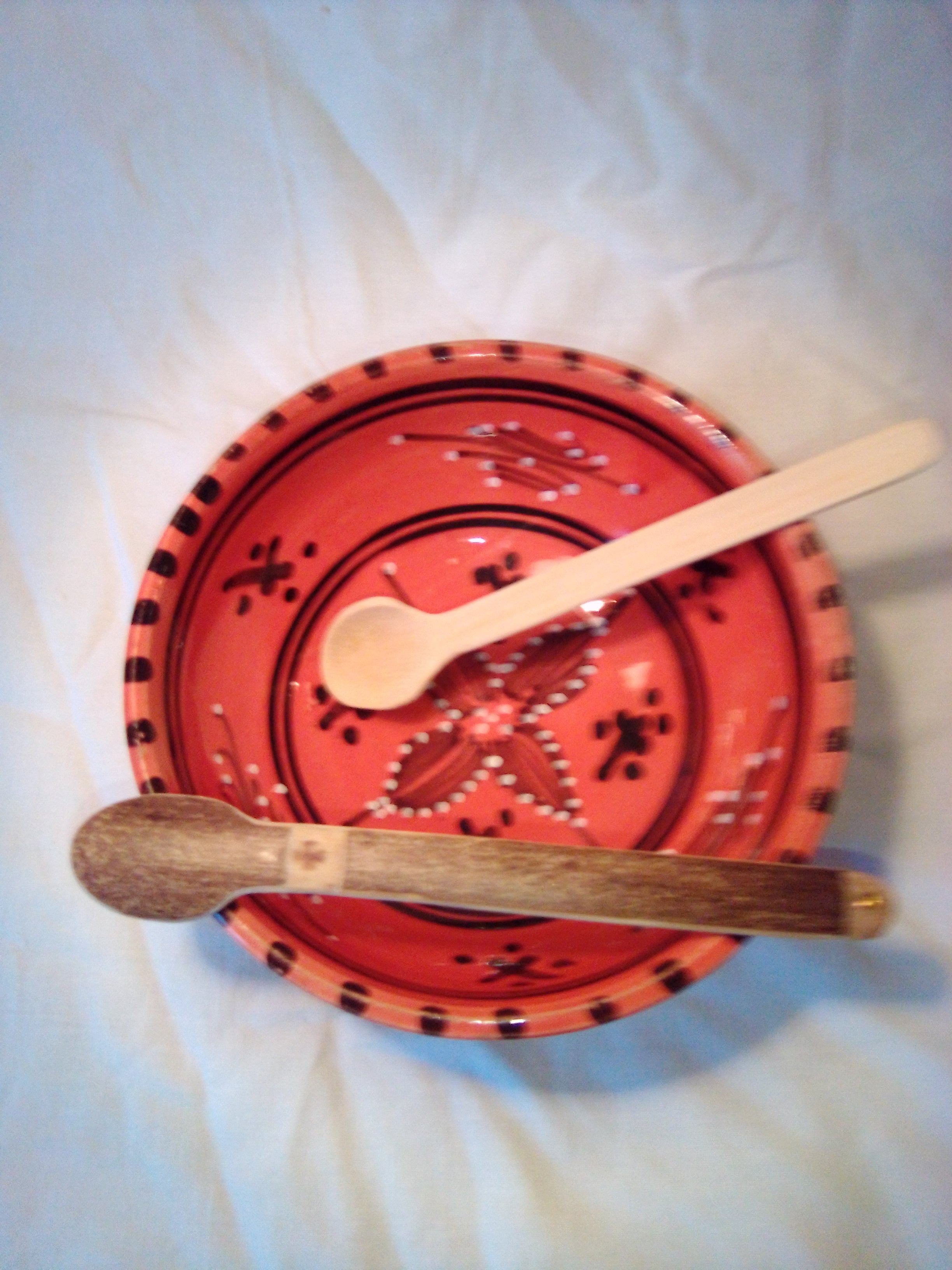 CUILLERE A SOUPE artisanale EN BAMBOU noir ou vert  de 15 cm