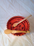 CUILLERE A SOUPE artisanale EN BAMBOU noir ou vert  de 15 cm