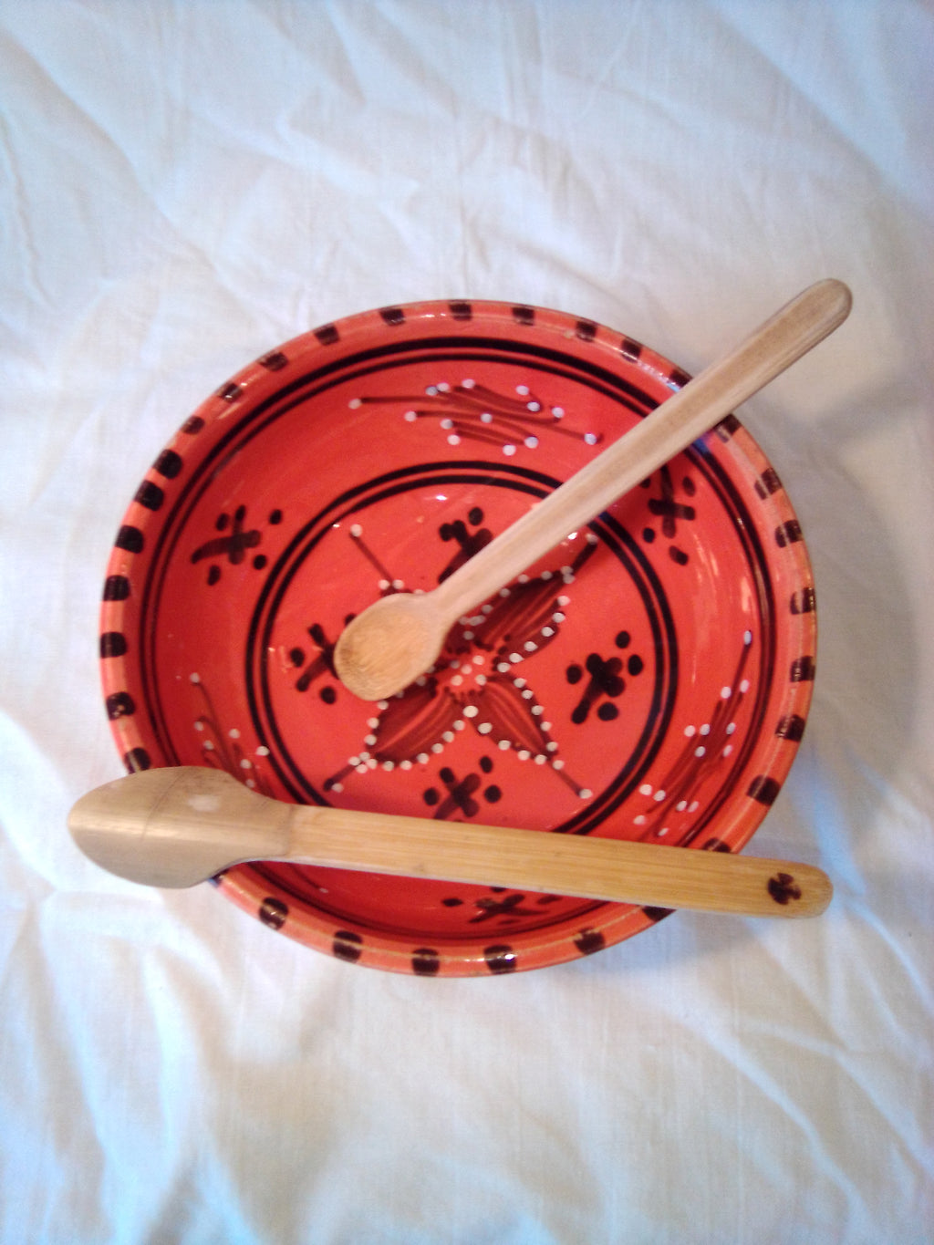 CUILLERE A SOUPE artisanale EN BAMBOU noir ou vert  de 15 cm