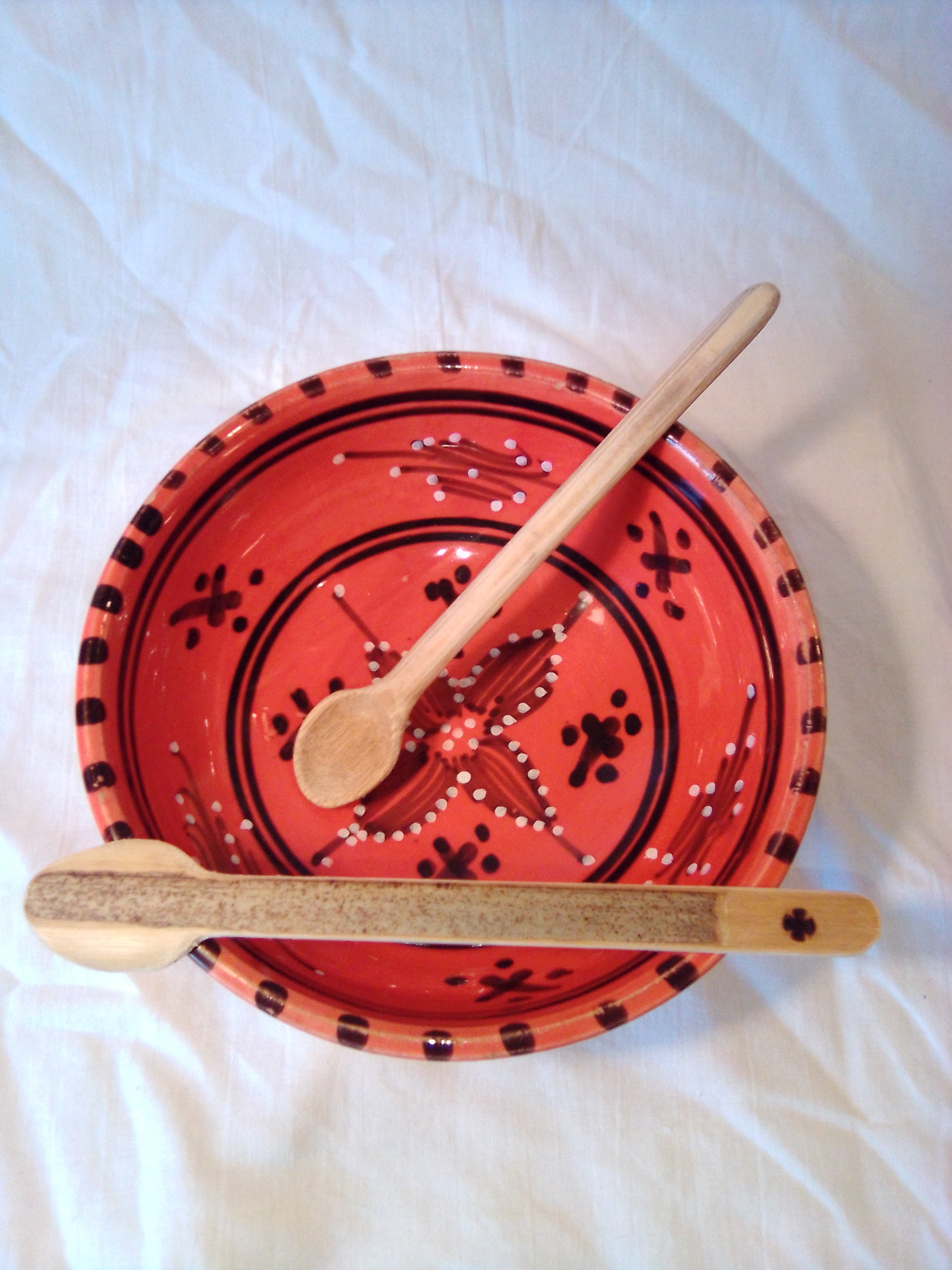 CUILLERE A SOUPE artisanale EN BAMBOU noir ou vert  de 15 cm