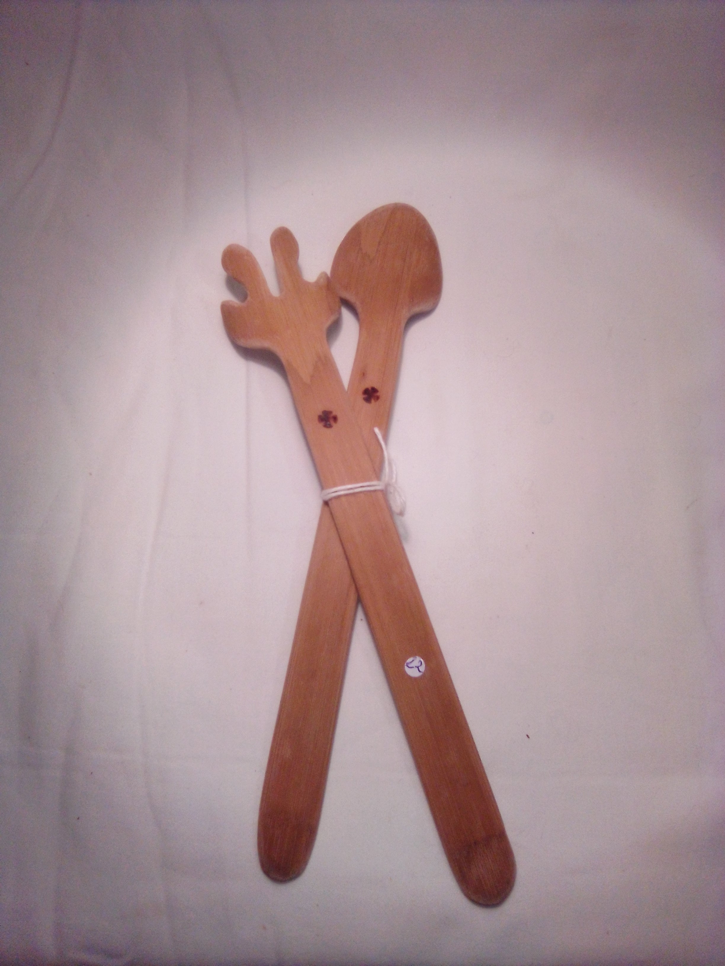 COUVERTS A SALADE EN BAMBOU NOIR OU VERT 100% ARTISANAUX de 15 à 35 cm