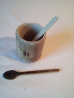 Petite cuillère en bambou noir naturelle de 11 cm