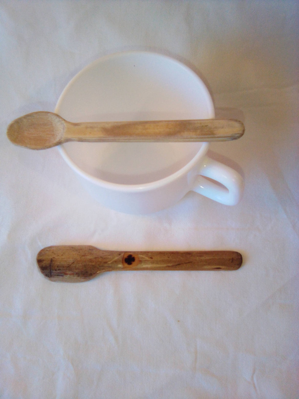 Petite cuillère en bambou vert de 12 cm