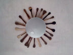 Spatule à maquillage e bambou noir  artisanale 4-5 cm