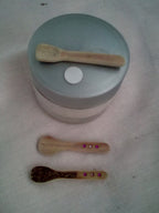 Spatule à maquillage en bambou noir artisanale 4-5 cm 3 strass rose rose clair rose