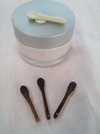 cuillere a maquillage en bambou strass rose 3-4 cm