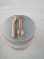 cuillere a maquillage en bambou artisanale  strass noir 4-5 cm