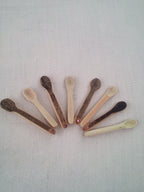 cuillere a maquillage en bambou strass rose clair 4-5 cm