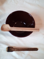 cuillere en bambou noir de 1 cm taille dans le noeud