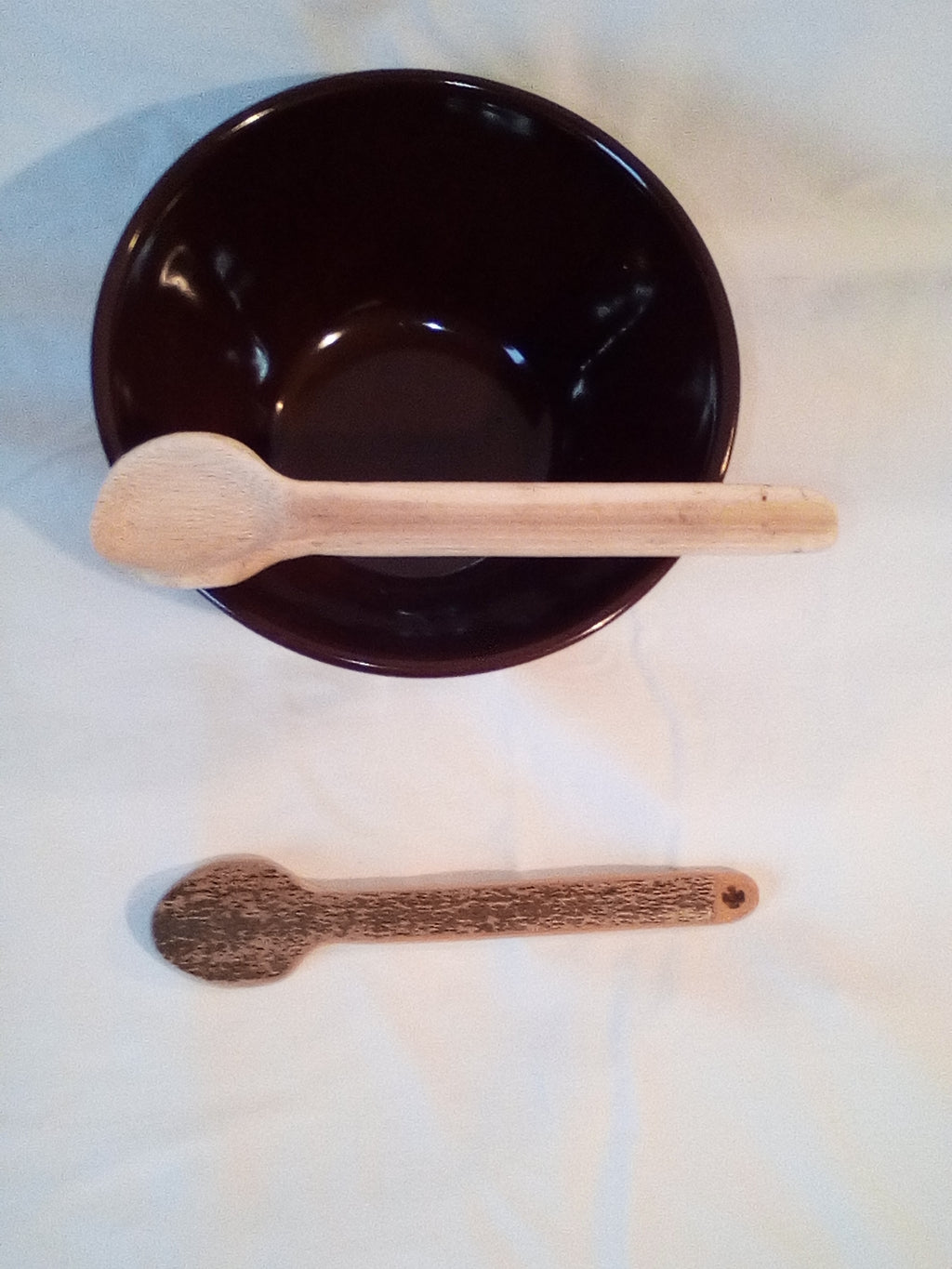 Cuillère en bambou noir artisanale de 15 cm