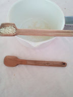 cuillère en bambou vert arisanale de 17 cm