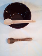 Cuillère en bambou  vert de 15 cm estampillée de la croix